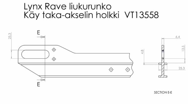 Lynx Rave snöskoter bakaxelförstärkning, VT13558 - Bild 4